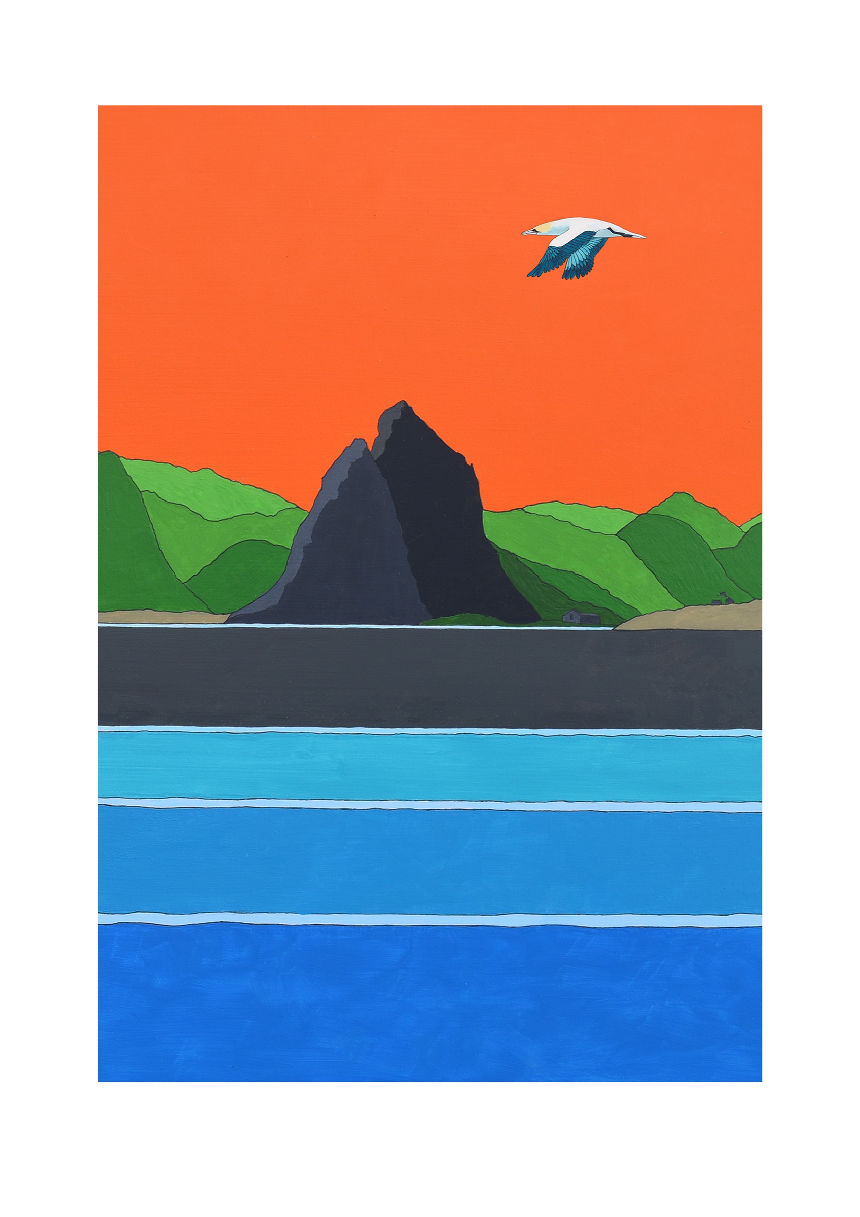 Gannet the Watchman, Karekare by Ted Scott